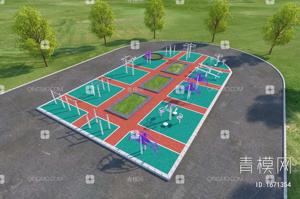 体育小公园3D模型下载【ID:1671354】