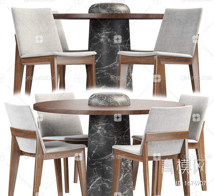 餐桌椅3D模型下载【ID:1676907】