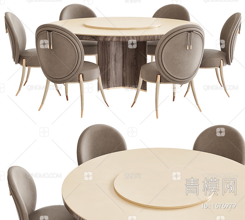 餐桌椅3D模型下载【ID:1676979】