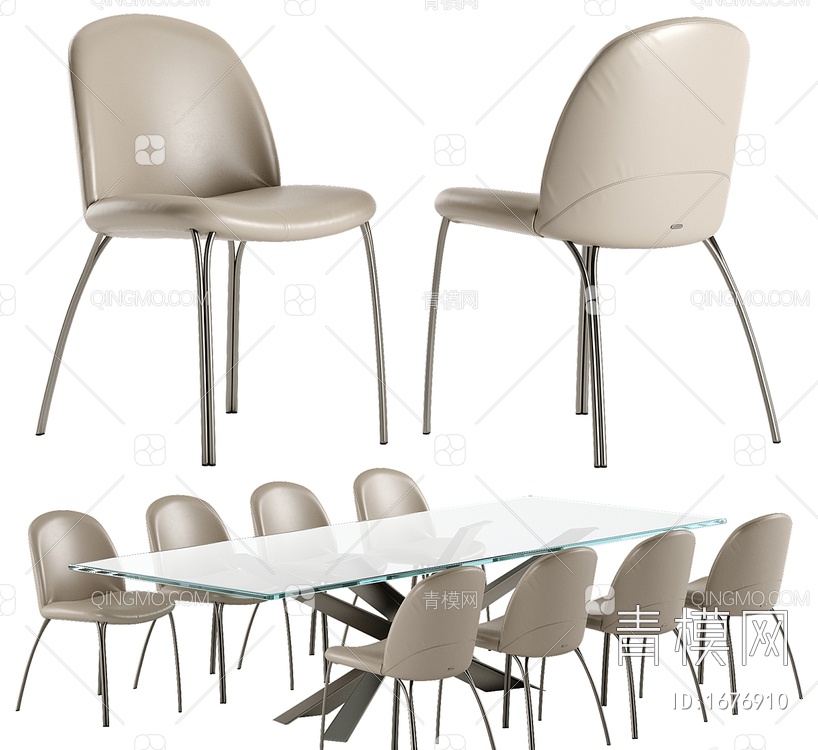 餐桌椅3D模型下载【ID:1676910】