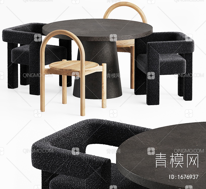 桌椅组合3D模型下载【ID:1676937】