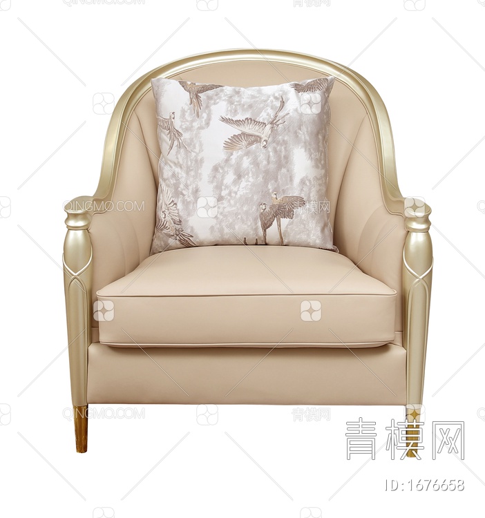 单人沙发3D模型下载【ID:1676658】