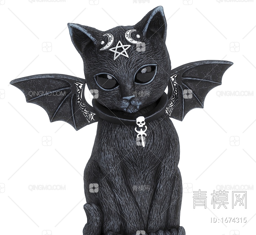 黑猫3D模型下载【ID:1674315】
