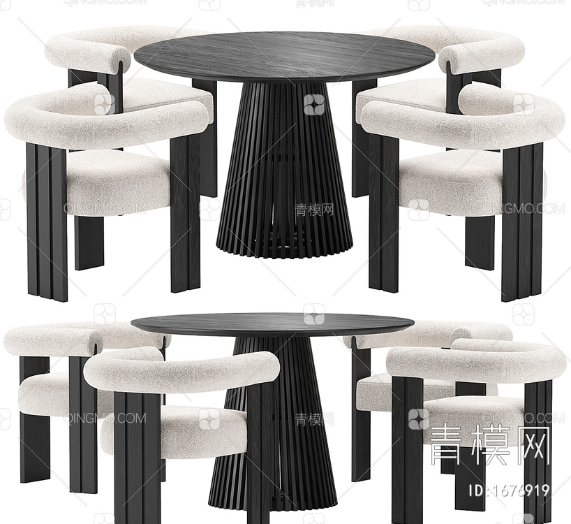椅子和桌子3D模型下载【ID:1676919】