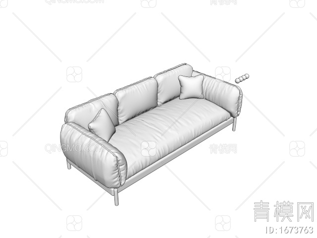 双人沙发3D模型下载【ID:1673763】
