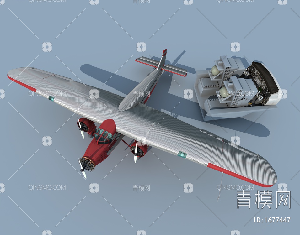 军事飞机3D模型下载【ID:1677447】