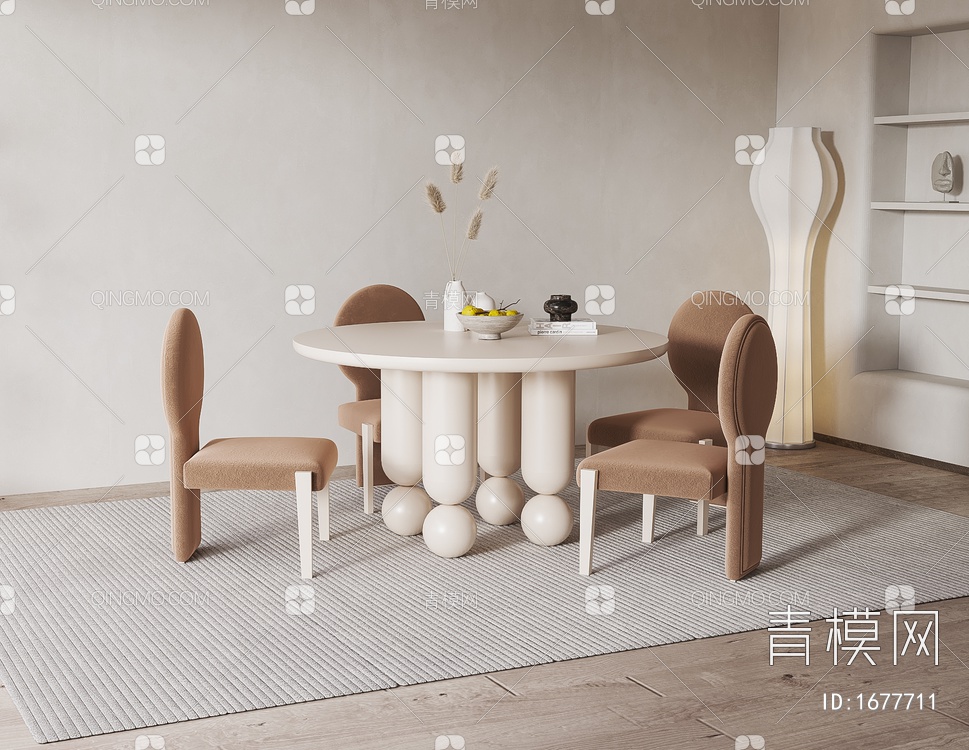 餐桌椅3D模型下载【ID:1677711】