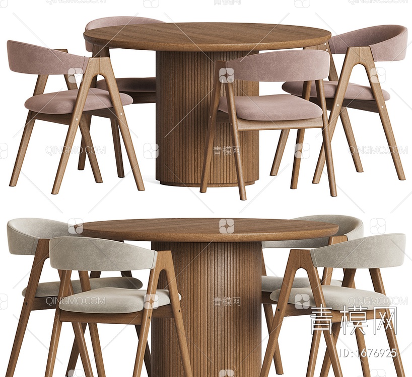 餐桌椅3D模型下载【ID:1676925】