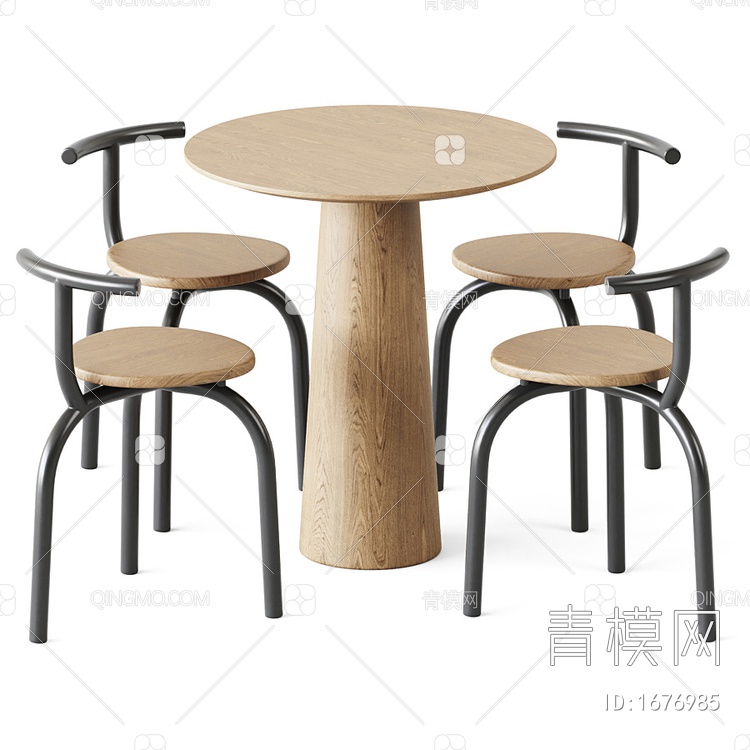 休闲桌椅3D模型下载【ID:1676985】