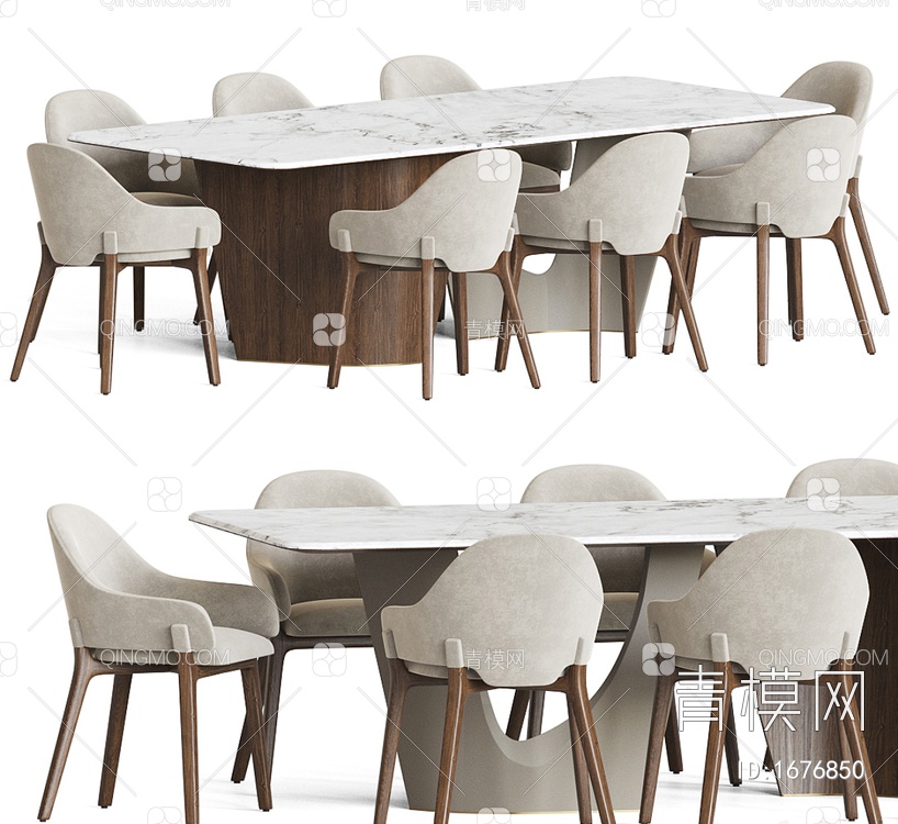 餐桌椅3D模型下载【ID:1676850】