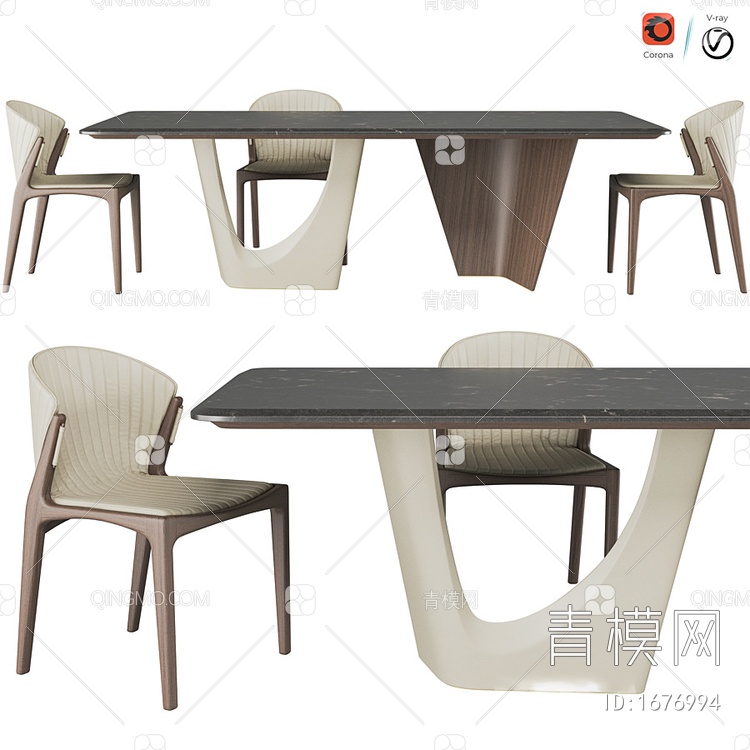 桌椅组合3D模型下载【ID:1676994】
