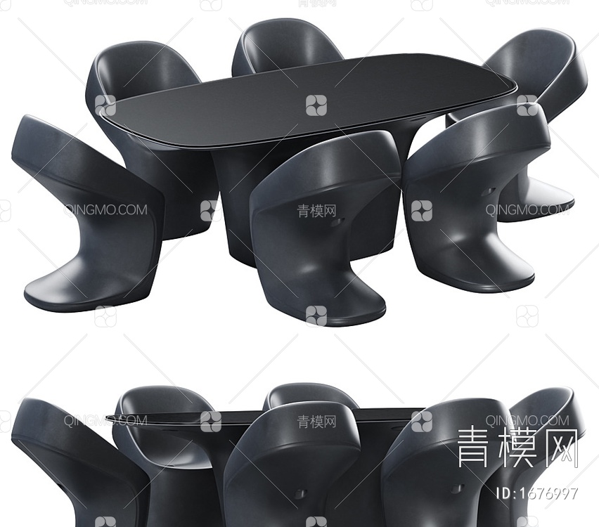 餐桌和椅子3D模型下载【ID:1676997】