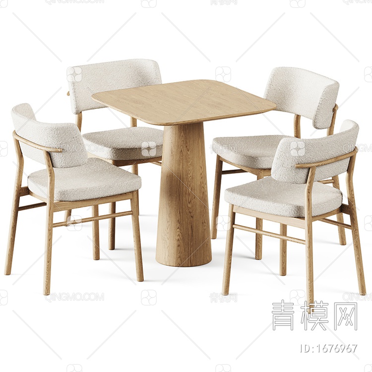休闲桌椅3D模型下载【ID:1676967】