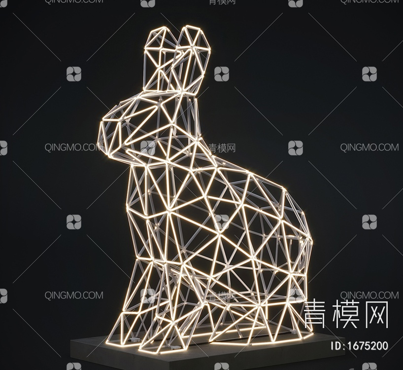 兔子台灯3D模型下载【ID:1675200】