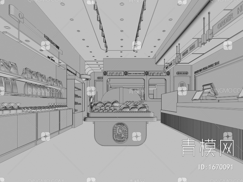 甜品面包店3D模型下载【ID:1948072】