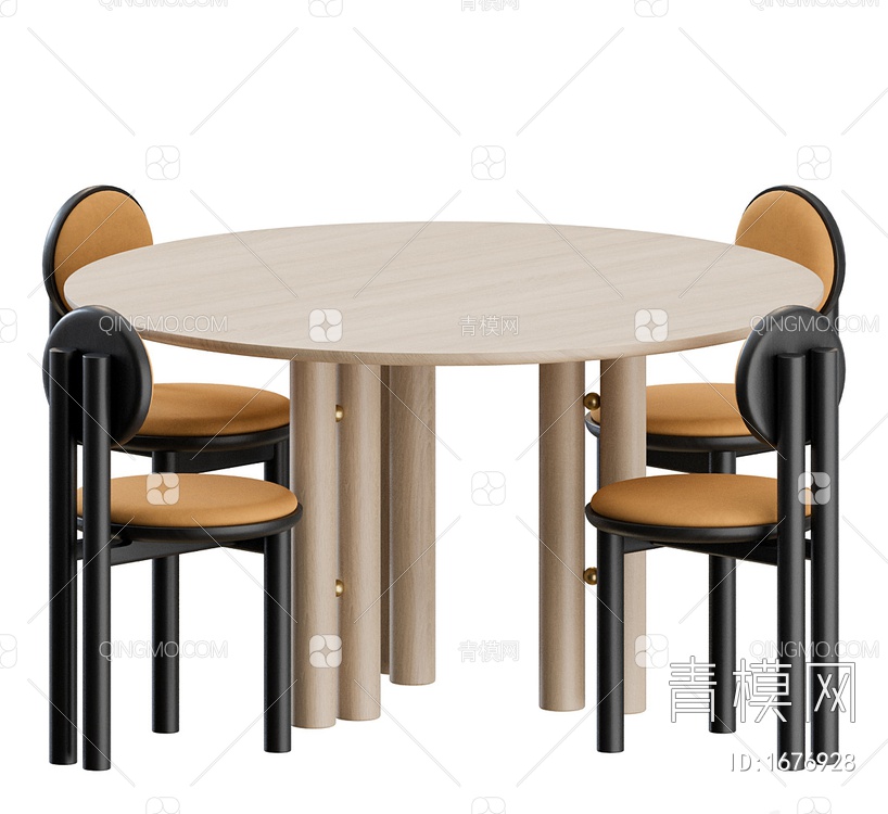 餐桌椅3D模型下载【ID:1676928】