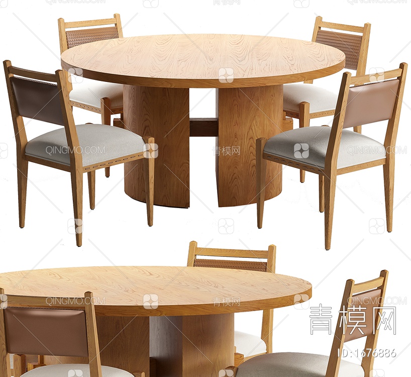 餐桌椅3D模型下载【ID:1676886】