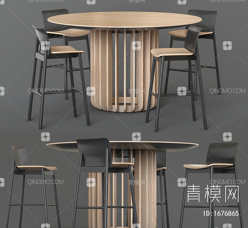 餐桌椅3D模型下载【ID:1676865】