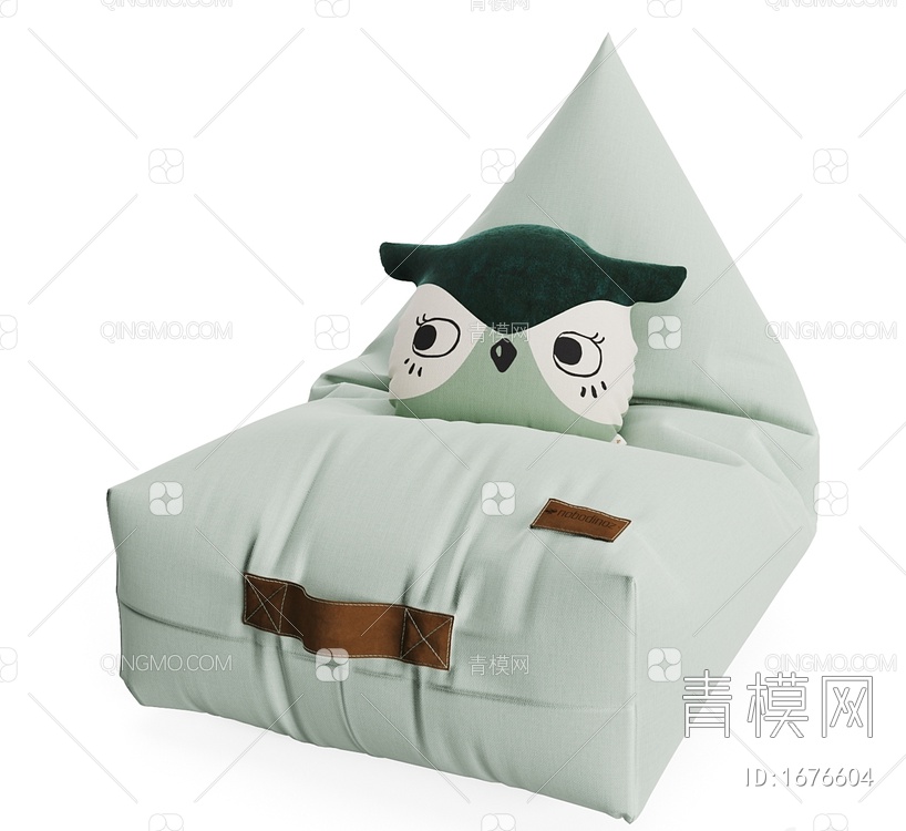 椅子袋和枕头猫头鹰从3D模型下载【ID:1676604】