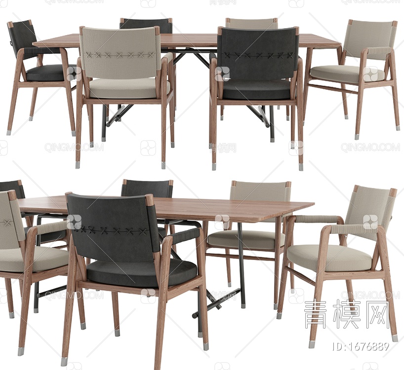 椅子和任意日餐桌3D模型下载【ID:1676889】