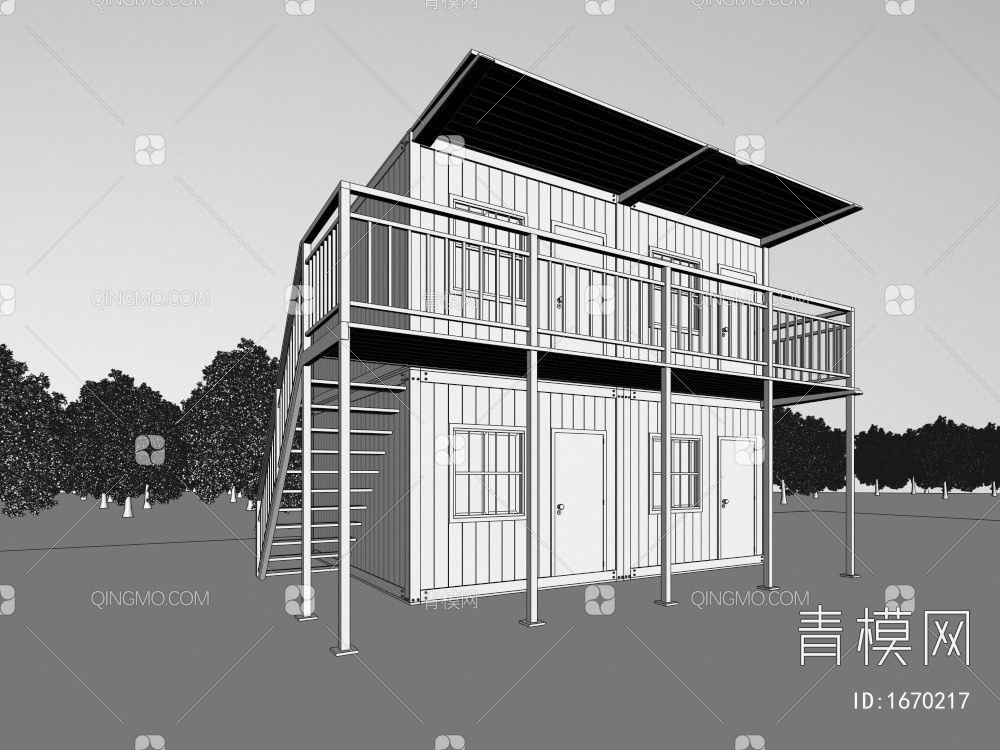 简易房3D模型下载【ID:1670217】