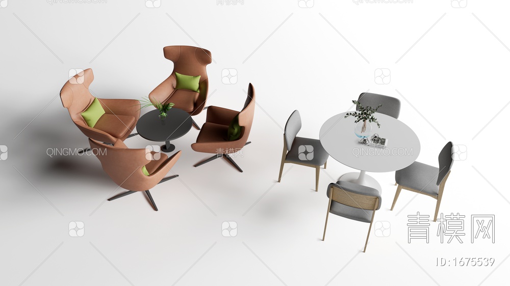休闲桌椅3D模型下载【ID:1675539】