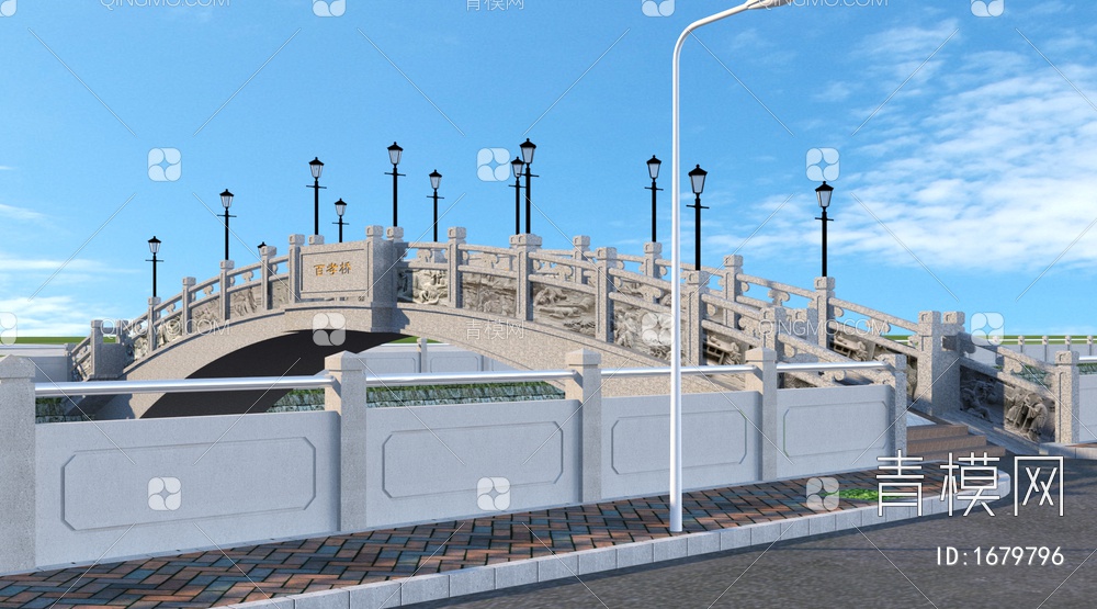 百孝桥建筑3D模型下载【ID:1679796】