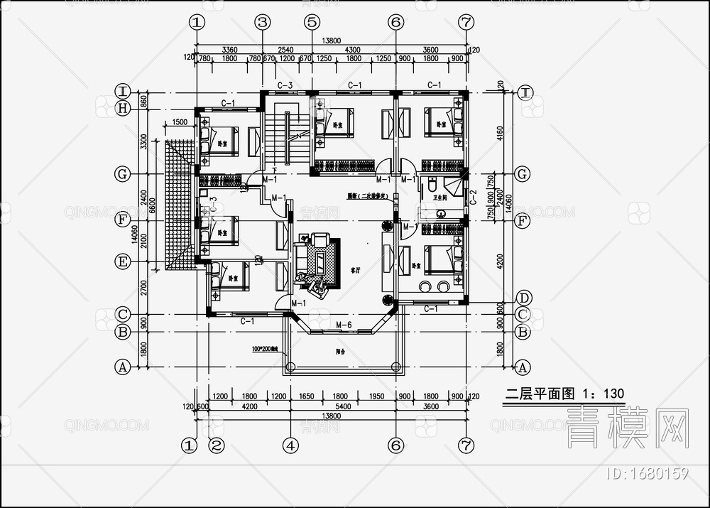 别墅住宅建筑 施工图【ID:1680159】