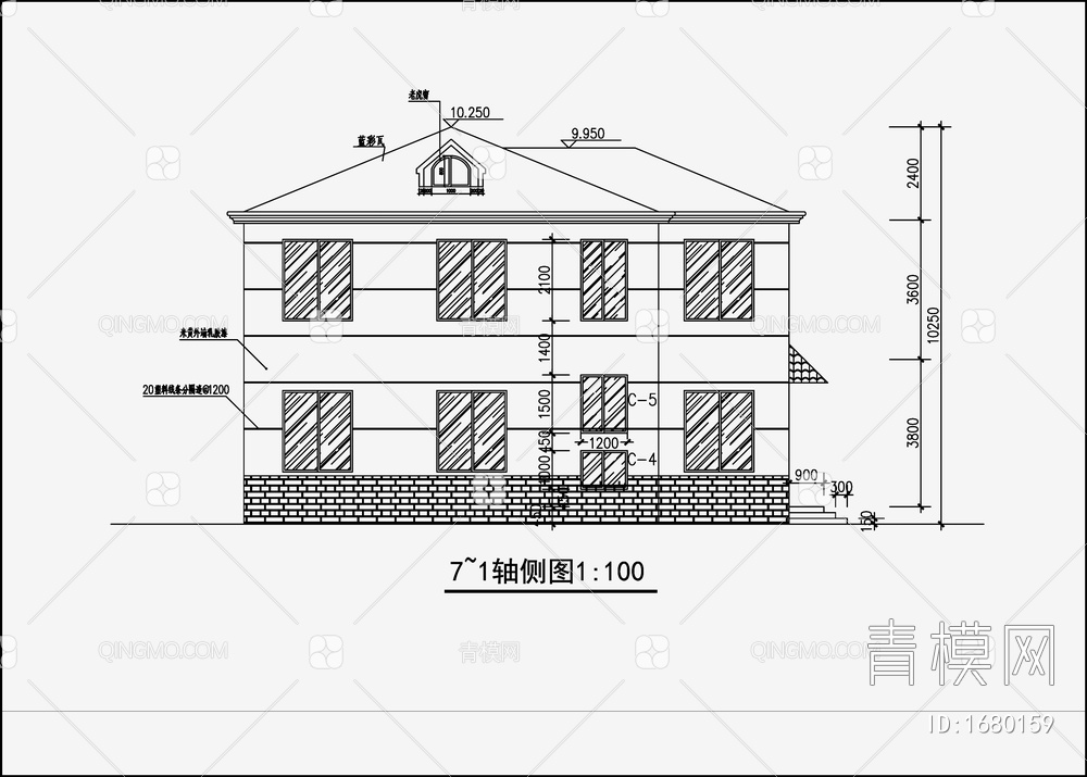 别墅住宅建筑 施工图【ID:1680159】