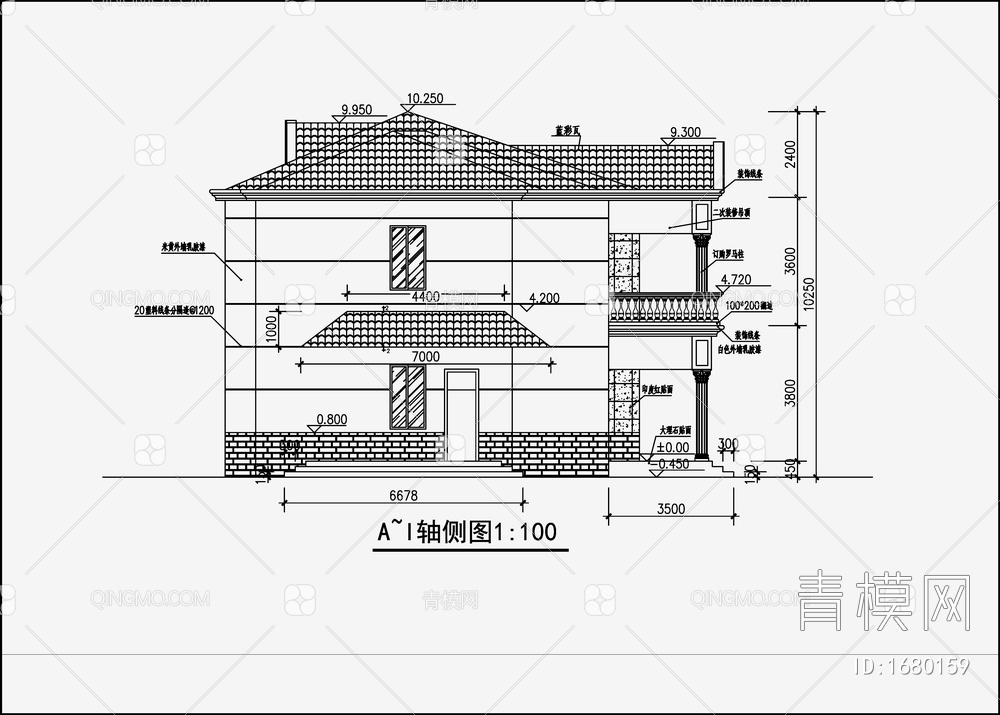 别墅住宅建筑 施工图【ID:1680159】