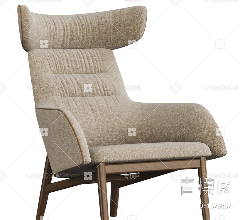 贝娅特丽克丝高背椅3D模型下载【ID:1678887】