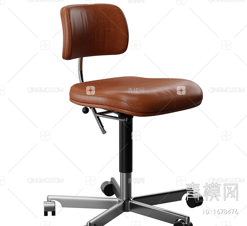 皮革办公椅3D模型下载【ID:1678476】