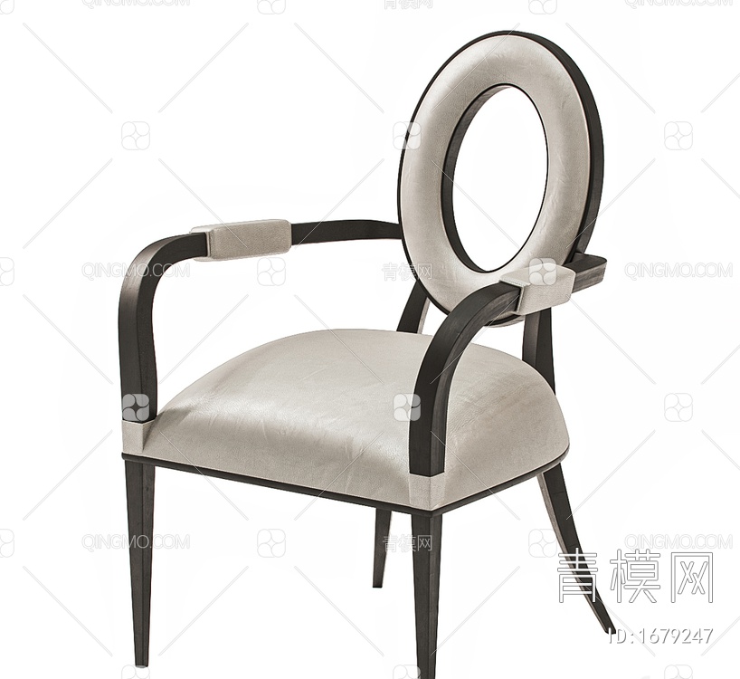 新月黑色椅子3D模型下载【ID:1679247】