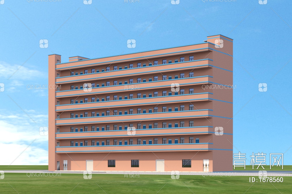 厂区宿舍3D模型下载【ID:1678560】