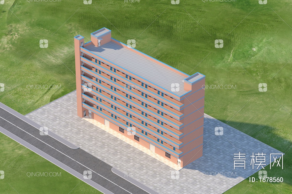 厂区宿舍3D模型下载【ID:1678560】