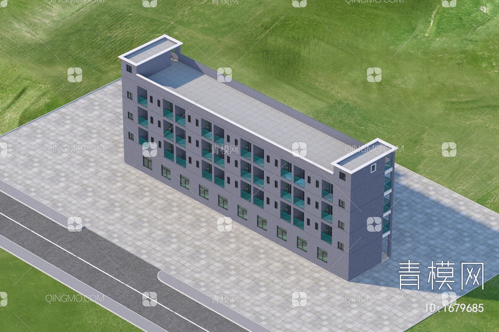 厂区宿舍3D模型下载【ID:1679685】