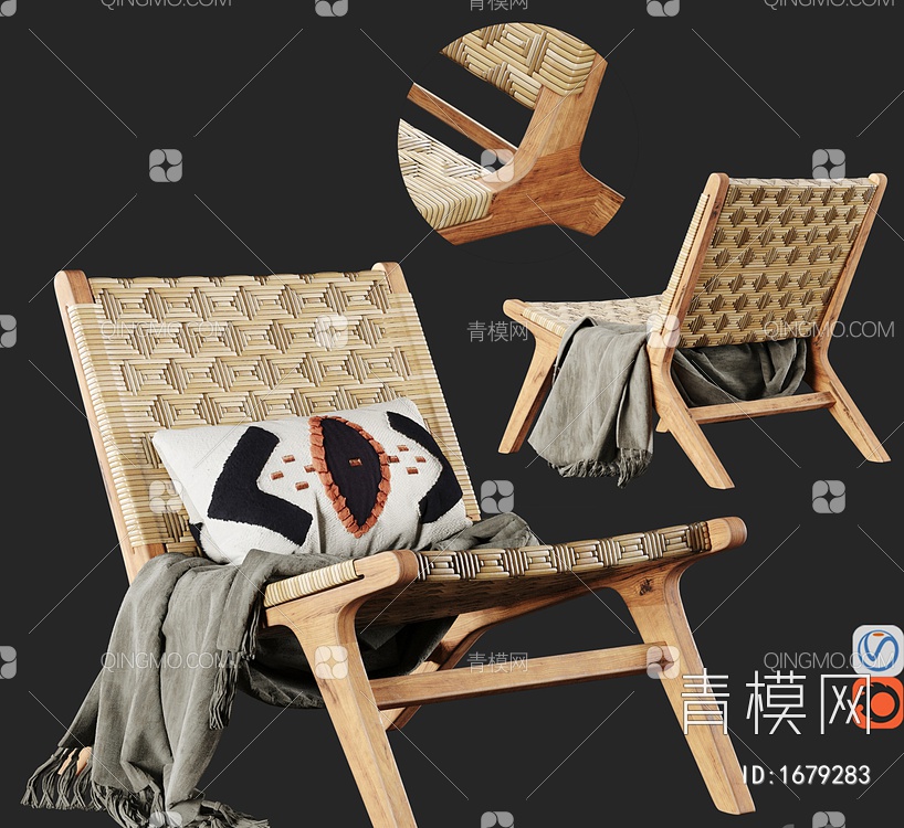 扶手椅3D模型下载【ID:1679283】