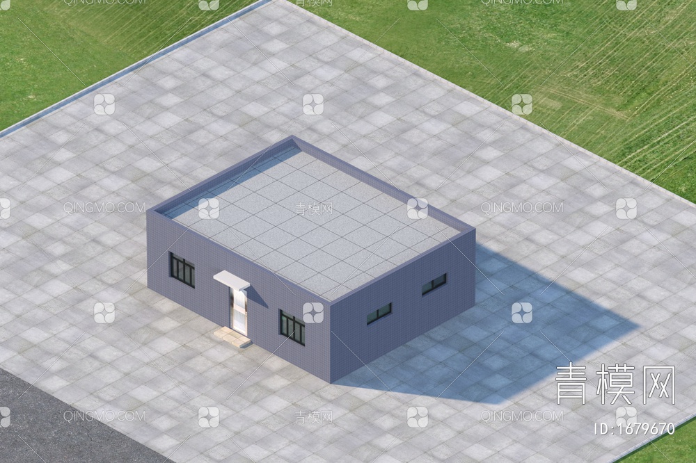 厂区电房建筑3D模型下载【ID:1679670】