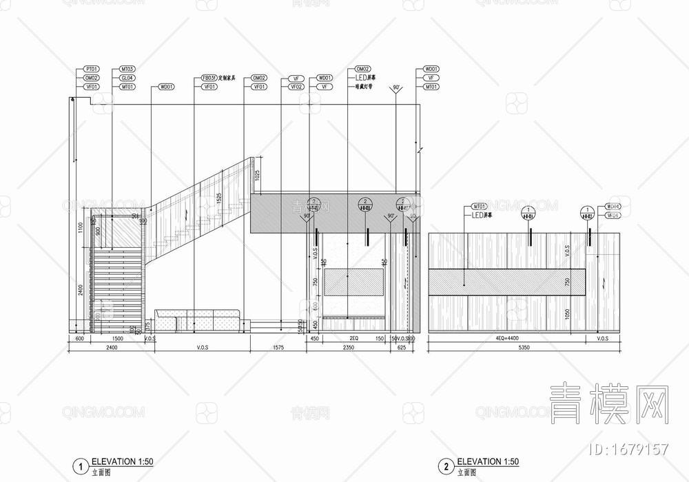 医院门诊部室内施工图 医院 门诊 诊所 诊室【ID:1679157】