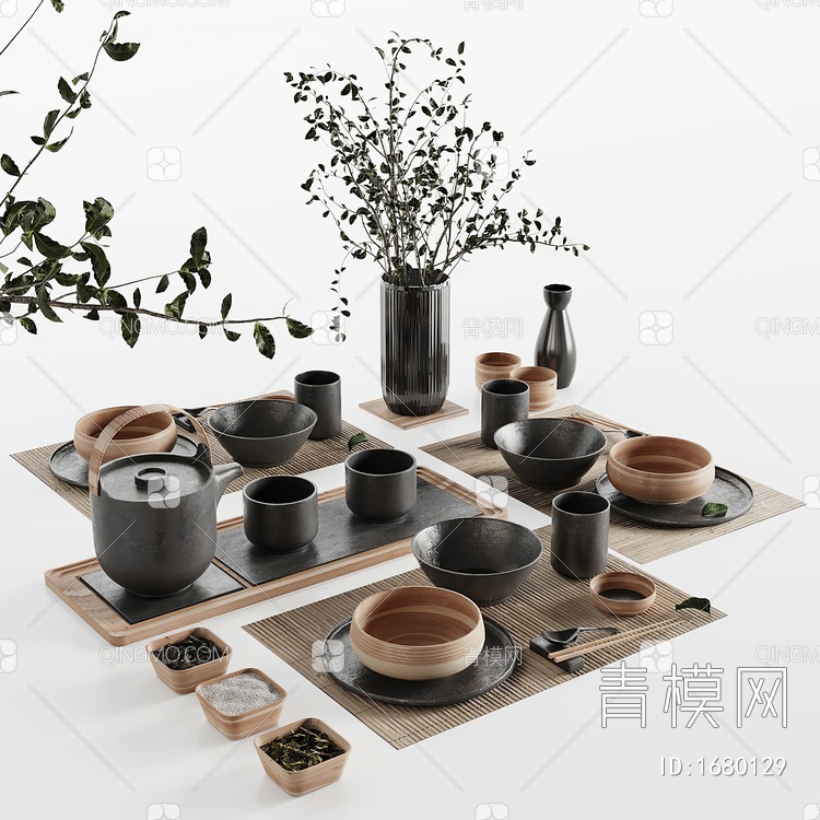 茶具3D模型下载【ID:1680129】