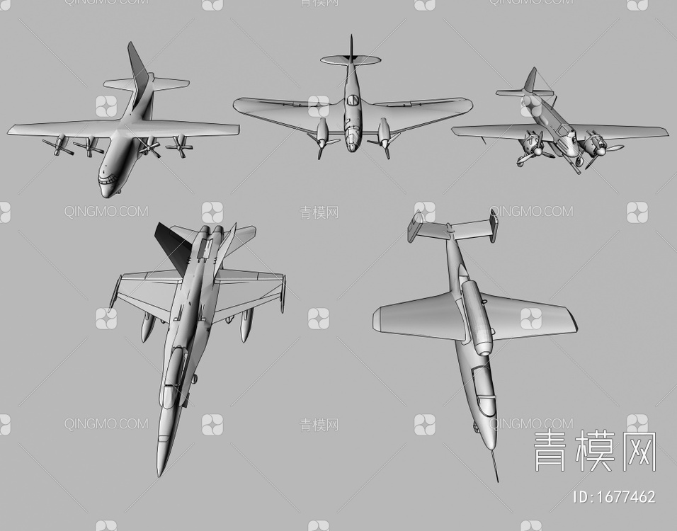 战斗机3D模型下载【ID:1677462】