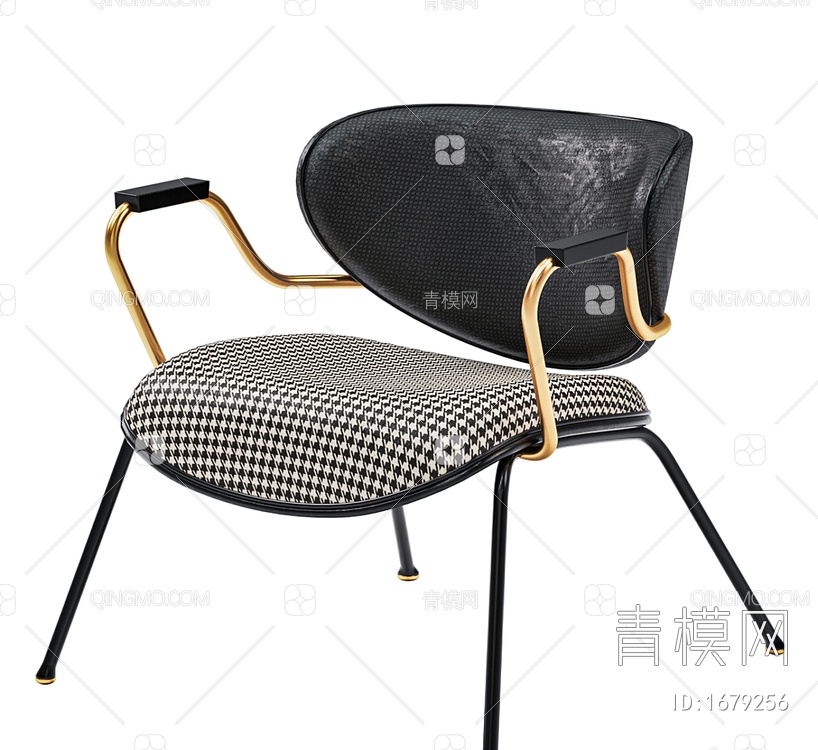 意大利高端设计师复古休闲椅3D模型下载【ID:1679256】