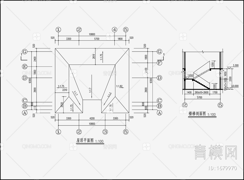 别墅住宅建筑 施工图【ID:1679970】