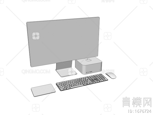 数码家电 苹果电脑桌边产品3D模型下载【ID:1676724】