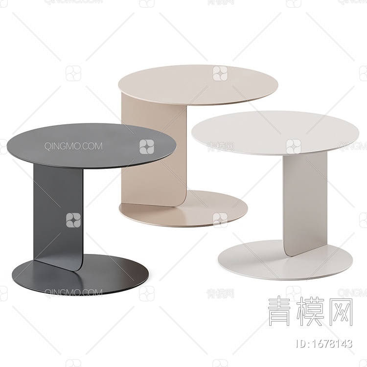 咖啡桌薯条黑色边桌3D模型下载【ID:1678143】