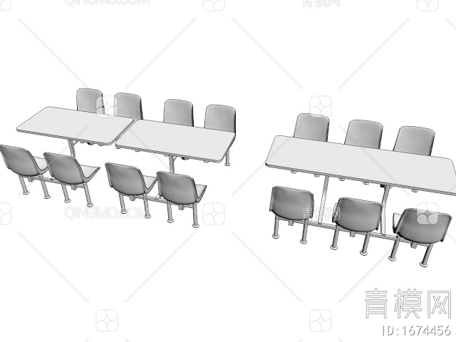 餐桌椅组合3D模型下载【ID:1674456】