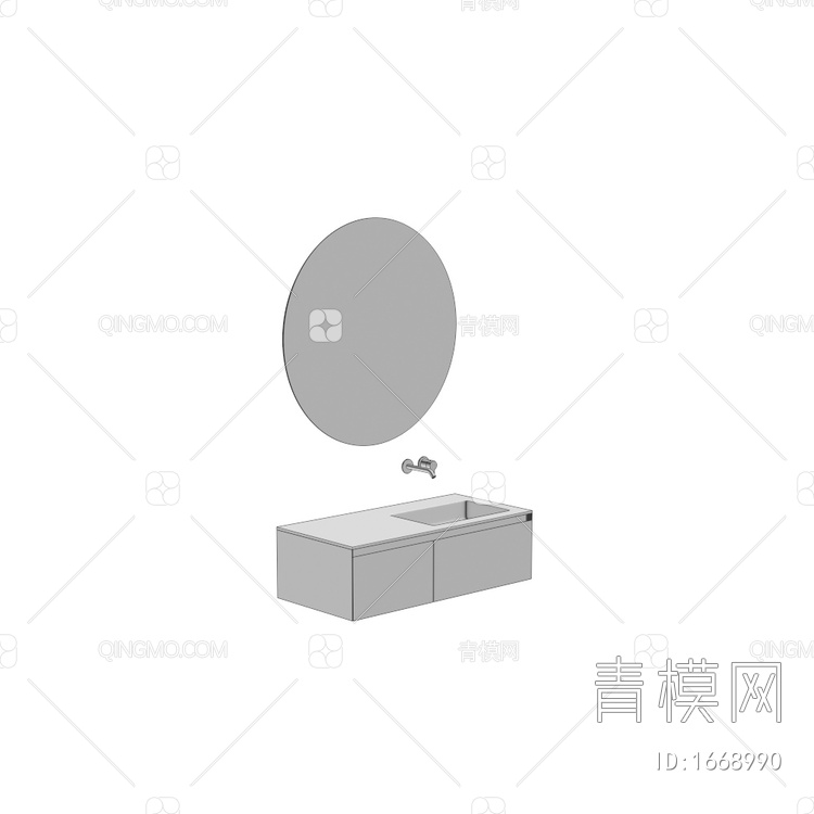 浴室柜3D模型下载【ID:1668990】