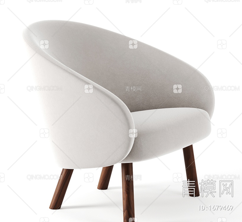 单人沙发3D模型下载【ID:1679469】