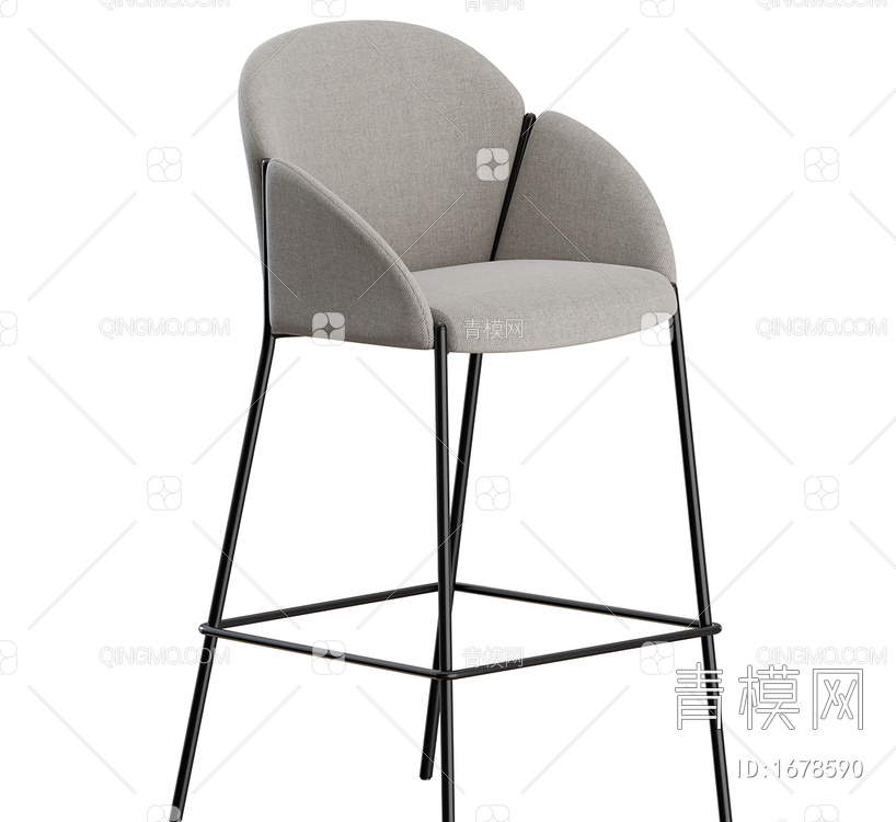 吧椅3D模型下载【ID:1678590】
