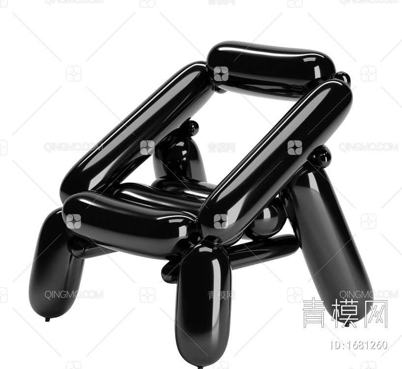 未来完美吹制扶手椅3D模型下载【ID:1681260】